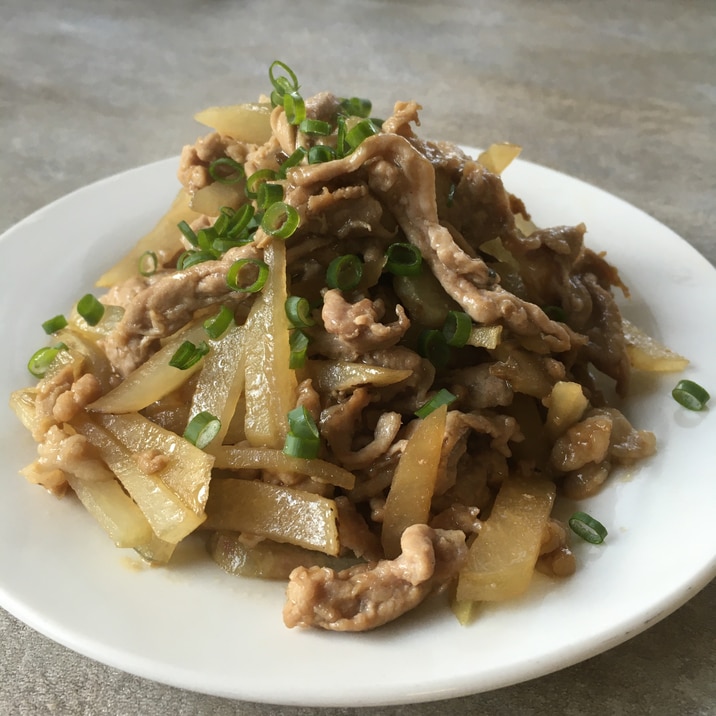 豚肉とヤーコンの炒め物♪